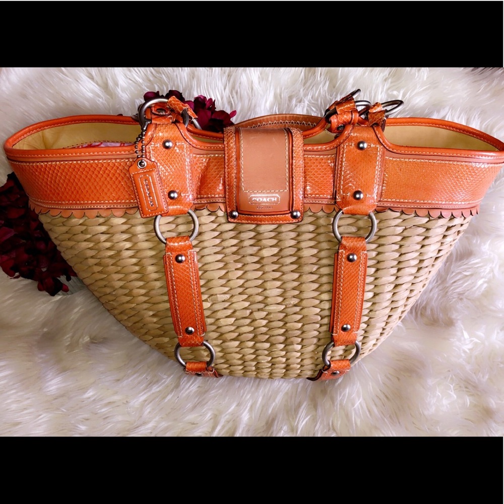 COACH Basket Python Leather Beach Bag - Picture 5 of 9
